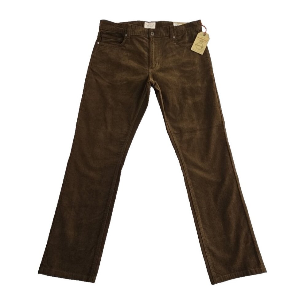 Weatherproof Vintage Corduroy Jeans Men's 36x32 Brown Straight Fit Stretch NEW